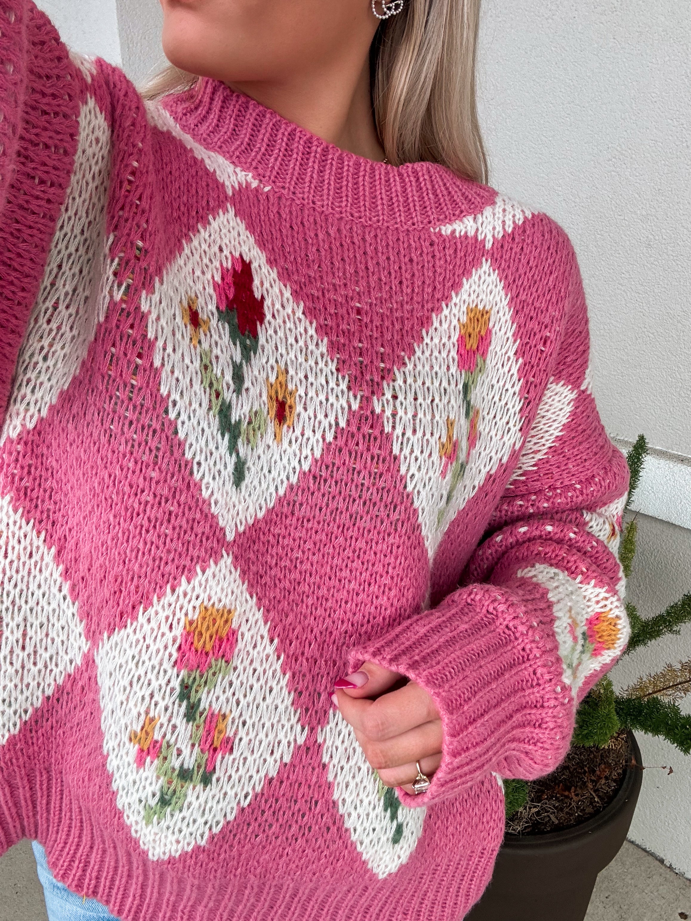 Flowerbomb Sweater - Pink