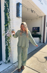 Haidyn Sweater Set - Sage