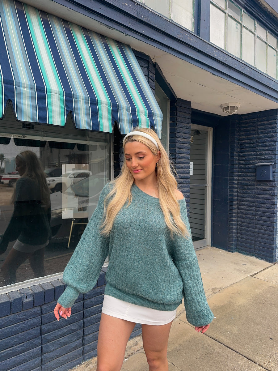 Henley Cable Knit Sweater